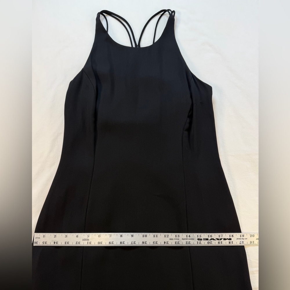 Vintage Ann Taylor Classic Black Midi Sheath Dress Size 10 - Picture 7 of 9